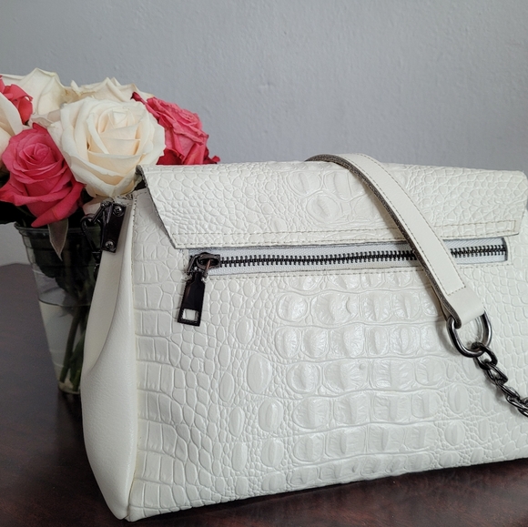 Croc Pattern Vegan Faux PU Leather bag - Picture 2 of 3